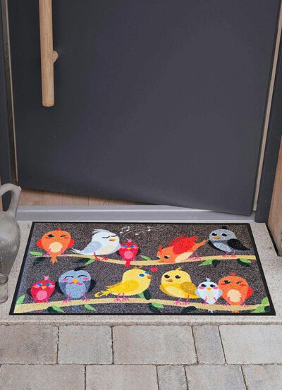 Fussmatte Vogelfamilie 