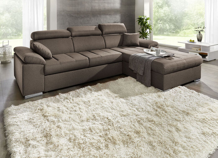 Polsterecke mit komfortabler Bettfunktion BRAUN