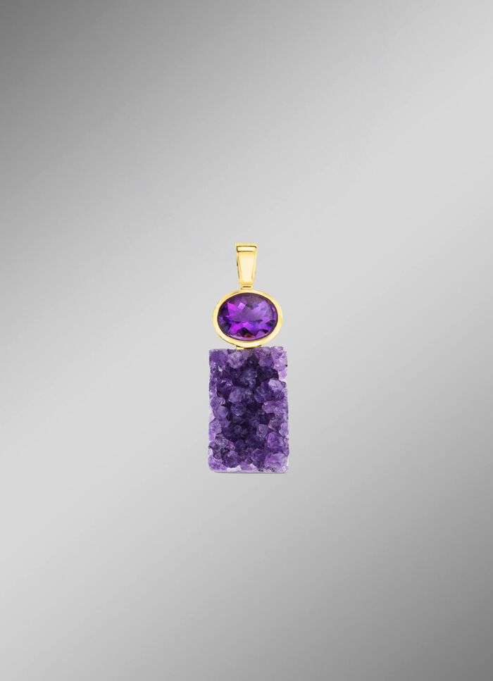 Anh&auml;nger mit echter Amethyst-Faszination 
