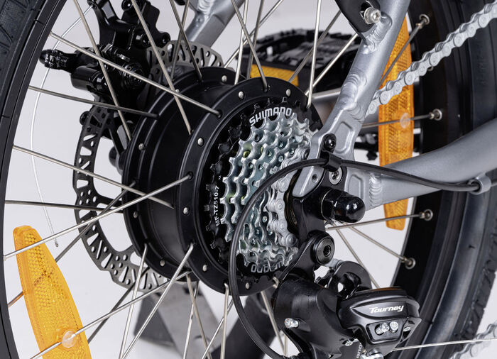 Falt-E-Bike Foldi Comfort von SAXXX  GRAU-SILBER-MATT