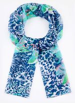 Schal mit Fantasie- und Raubtierfell-Dessin 