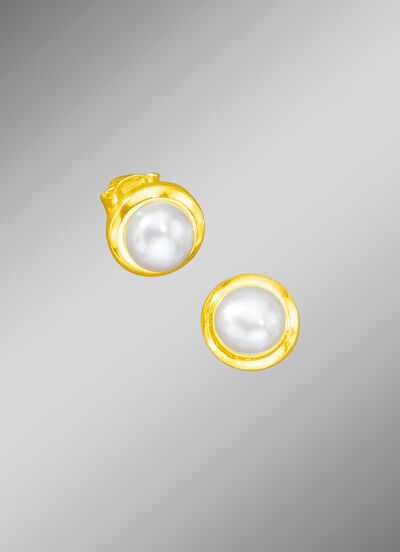 Ohrstecker mit S&uuml;sswasser-Zuchtperle 