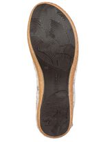 Waldl&auml;ufer, bequeme Damen-Sandalen, Weite H, mit herausnehmbarem Fussbett ECRU-BUNT