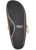 Pantoffel aus weichem Veloursleder COGNAC