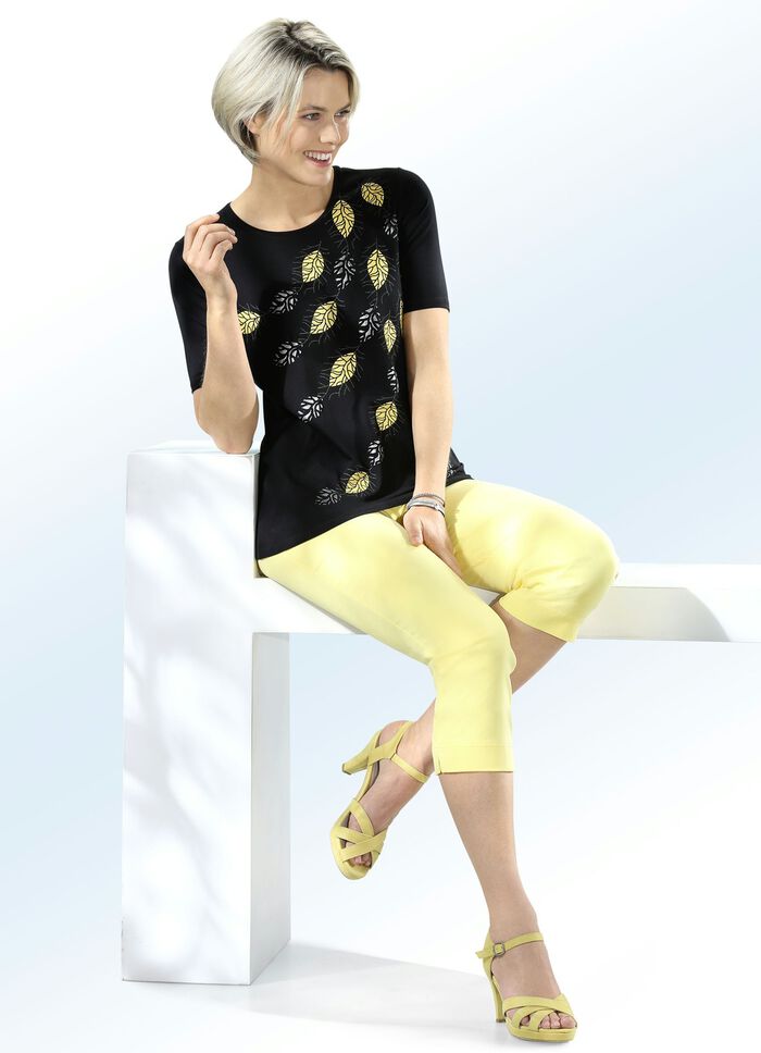 Soft-Stretch-Caprihose in 11 Farben GELB
