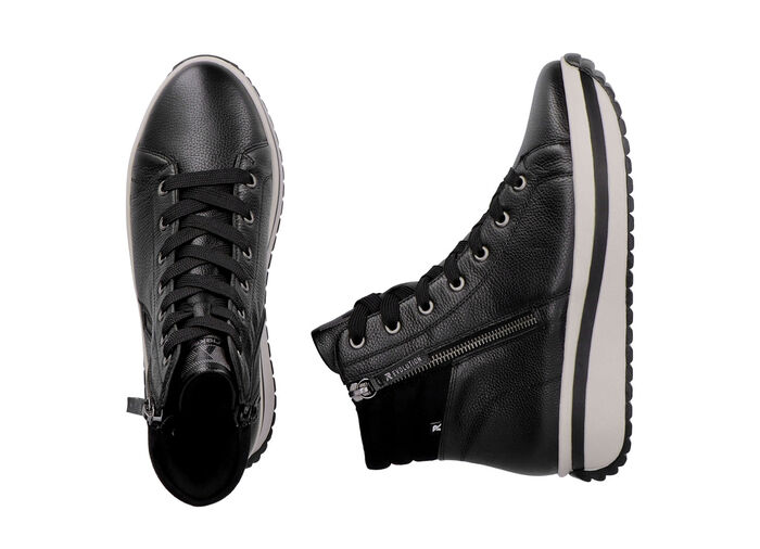 Rieker, trendige Damen-Boots, Winterschuhe, mit herausnehmbarem Fußbett SCHWARZ