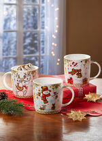 Weihnachtstassen, 4er-Set, mit Geschenkkartons 