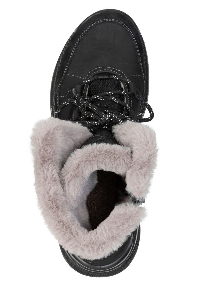 Gef&uuml;tterte Damen-Boots, Winterschuhe, Weite H, mit Reissverschluss SCHWARZ