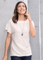 Shirt mit &uuml;berschnittener Schulterpartie 