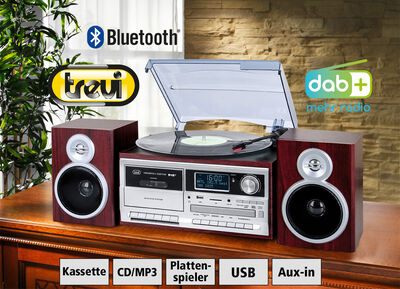 Trevi TT 1072 DAB Nostalgie-Stereoanlage mit DAB+ 