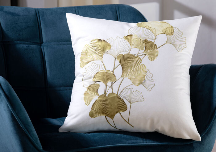 Kissenbezug mit Ginkgo-Motiv 