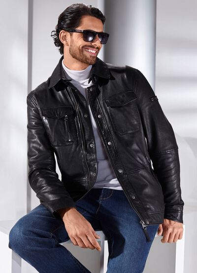 Lederkurzjacke von &laquo;Cabrini&raquo; 