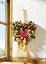 Buchsbaumherz mit Holz-Herz, 