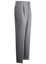 «Klaus Modelle»-Hose mit Bundfalten in 3 Farben MITTELGRAU MELIERT