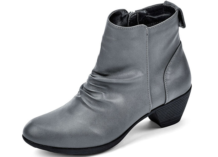 Andrea Conti Stiefelette mit Raffung GRAFIT