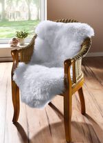 Fellvorleger aus flauschig weichem Kunstfell SILBER