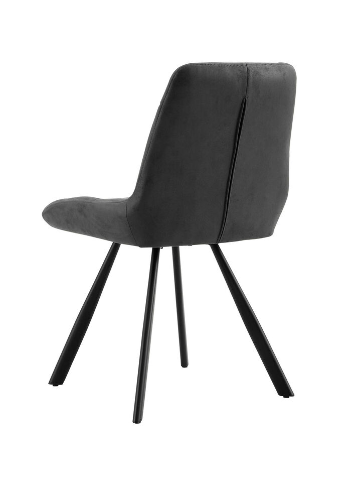 Esszimmerst&uuml;hle, 4er-Set, mit Metallgestell ANTHRAZIT