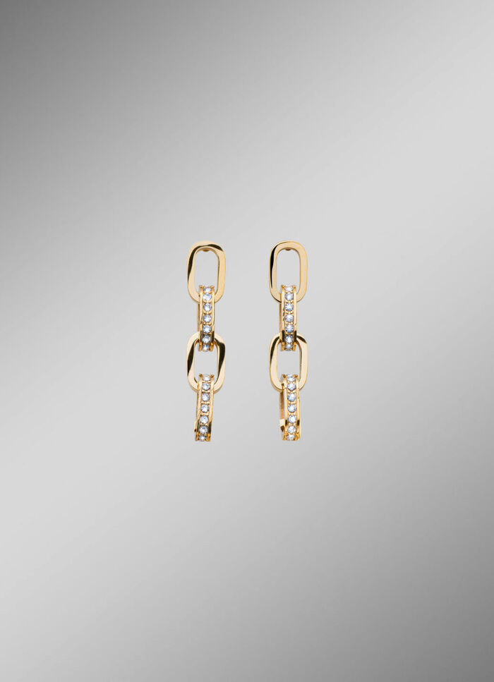 Ohrstecker aus vergoldetem Edelstahl mit Kristallen 