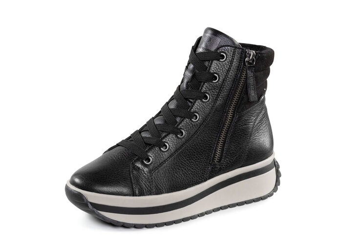 Rieker, trendige Damen-Boots, Winterschuhe, mit herausnehmbarem Fußbett SCHWARZ