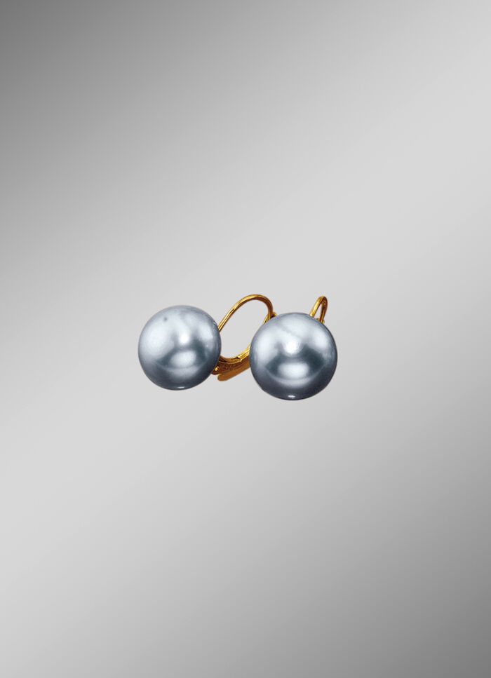 Ohrringe mit S&uuml;&szlig;wasser-Zuchtperlen HELLGRAU