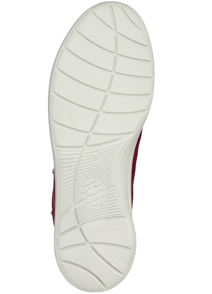 Schnürschuh mit praktischem Seitenreissverschluss ROT