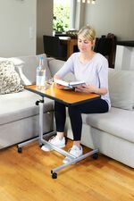 H&ouml;henverstellbarer Komfort- und Betttisch BRAUN