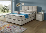 Boxspringbett mit Wendematratze und Bettkasten SAND
