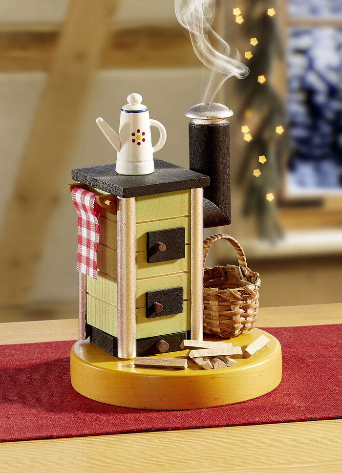 «GLÄSSER» Räucherofen aus dem Erzgebirge GRÜN