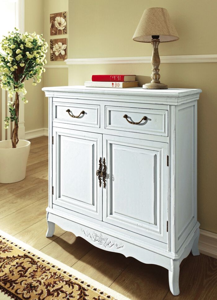 Kommode in Antikweiss 