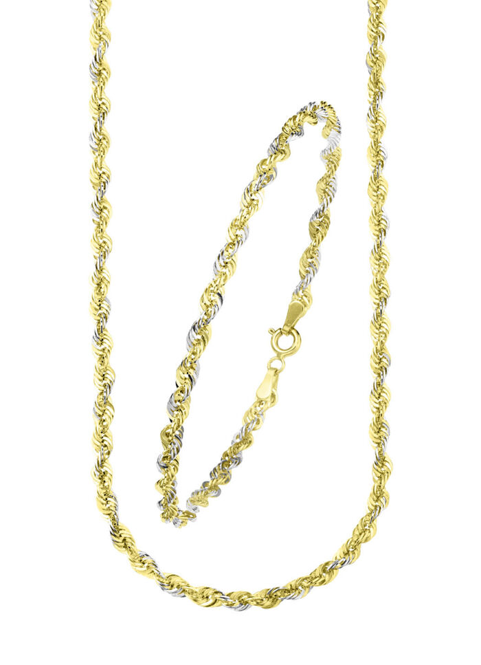 Stilvolle Kordelketten-Garnitur aus Gold 585/- fein 