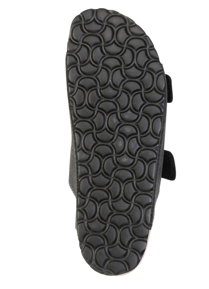 Klassische Herren-Pantoletten, mit verstellbaren Schliessen ANTHRAZIT