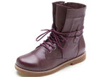 Andrea Conti Schnür-Stiefelette aus weichem Nappaleder BORDEAUX