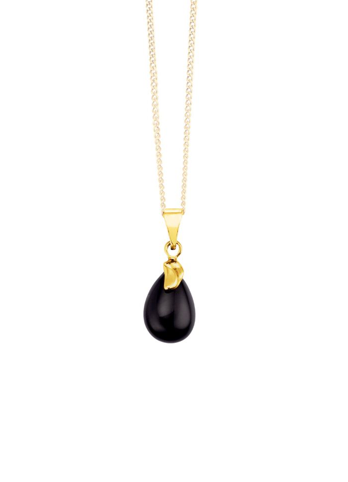 Exquisiter Anh&auml;nger aus Gold 375/- fein mit Onyx, beh. 