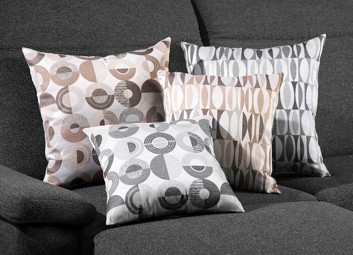 Modischer Kissenbezug mit Rei&szlig;verschluss SILBER