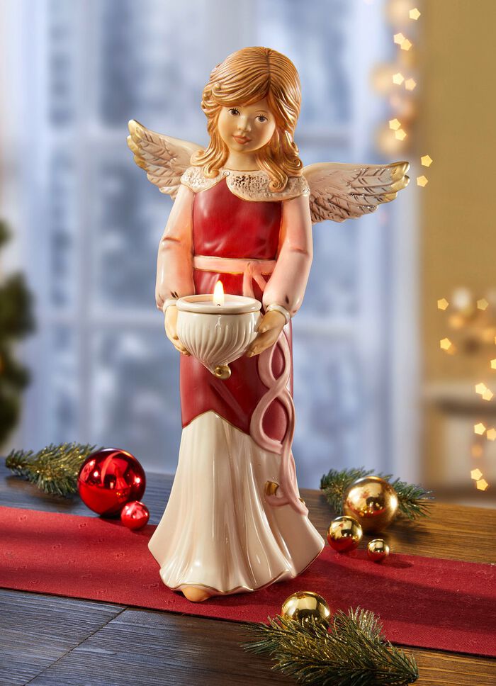 Teelichthalter Engel aus Feinsteingut BORDEAUX