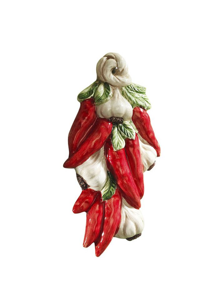 Wanddekoration in wertvoller Handarbeit WEISS-ROT