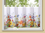 Kurzstore «Mohnblumen» mit Stangendurchzug 
