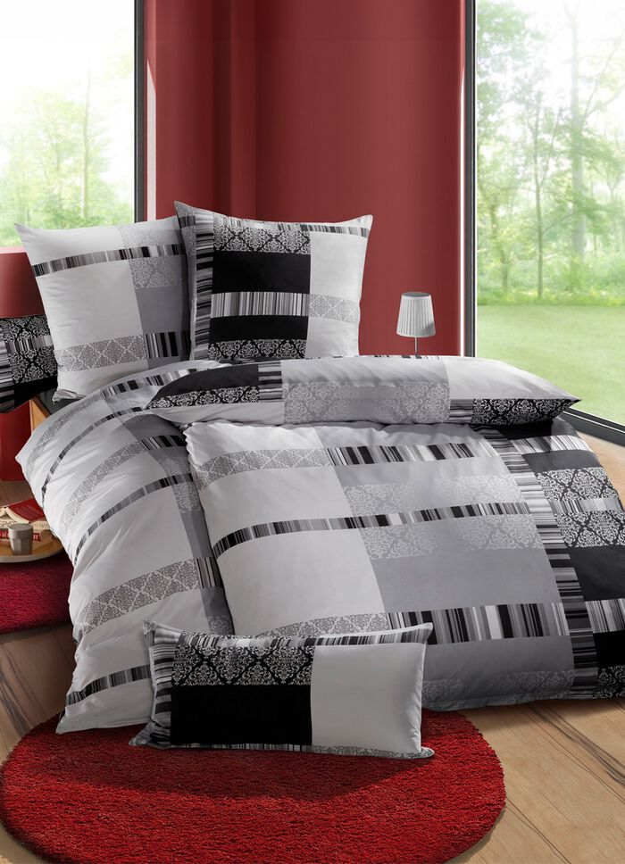 Bettw&auml;sche-Garnitur mit Reissverschluss 