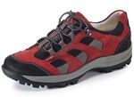 Waldl&auml;ufer, sportliche Damen-Schn&uuml;rschuhe, Weite H, mit herausnehmbarem Fussbett GRANATROT-SCHWARZ-GRAU