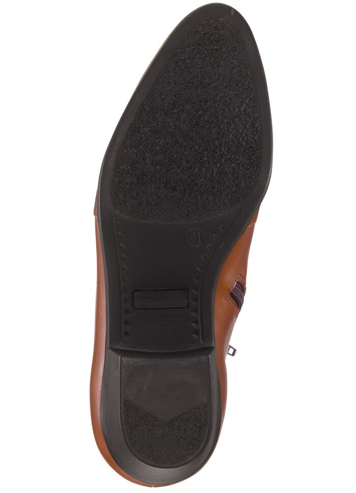 Stiefelette mit Innenrei&szlig;verschluss COGNAC