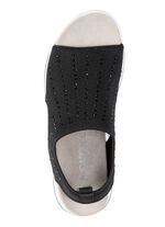 Caprice Sandale mit schwarzen Glitzersteinchen SCHWARZ