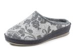 Wollfilz-Pantoffel mit floralem Druck 