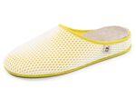 Bequeme Damen-Hausschuhe, Weite H, mit herausnehmbarem Fussbett GELB