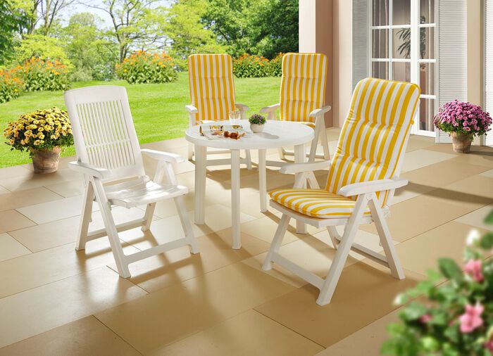 Pflegeleichte und wetterfeste Gartenmöbel WEISS