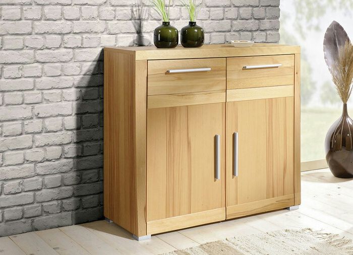 Kommode mit massiver Front KERNBUCHE