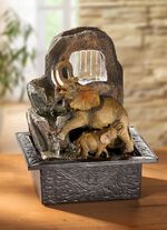 Beleuchteter Zimmerbrunnen 