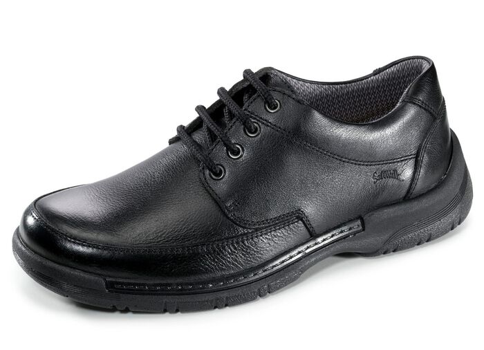 Wetterfester Schn&uuml;rschuh mit Wechselfussbett SCHWARZ