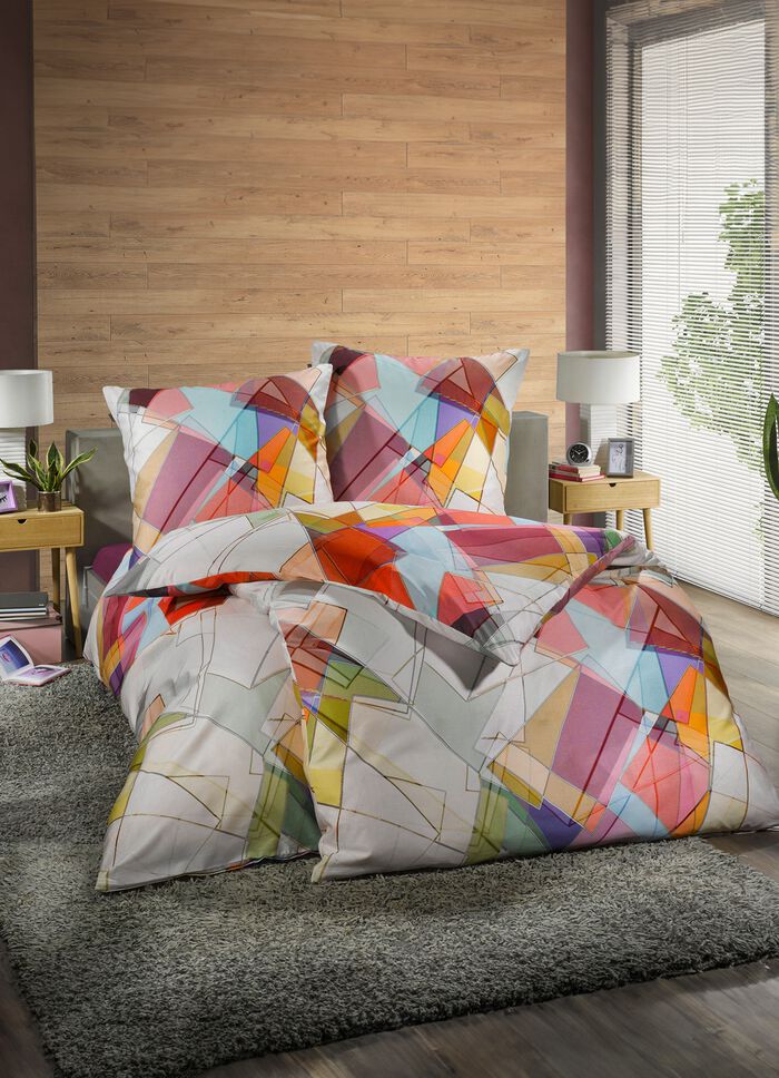 Bettw&auml;sche-Garnitur in Mako-Satin Qualit&auml;t BUNT