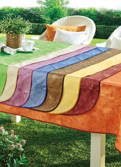 Klassisch marmorierte Wachstuch-Tischdecke 