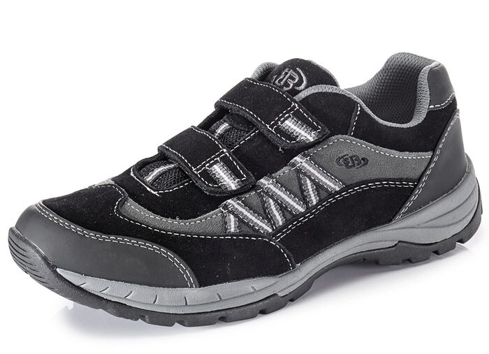 Sportliche Herren-Slipper, mit herausnehmbarem Fussbett SCHWARZ-GRAU